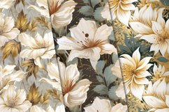 Golden Blooms Seamless Patterns Product Image 3