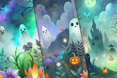 Whimsical Halloween 12 Digital Papers Product Image 4