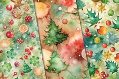 Christmas Alcohol Ink Seamless Patterns Product Image 4