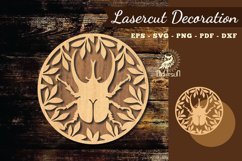 Horn Beetle Lasercut Decoration SVG Product Image 2