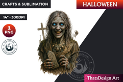 Horrific Witch Clipart, Halloween clipart, Bad witch, scary Product Image 1