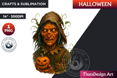 Horrific Witch Clipart, Halloween clipart, Bad witch, scary Product Image 1