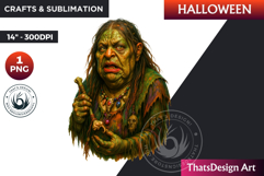 Horrific Witch Clipart, Halloween clipart, Bad witch, scary Product Image 1