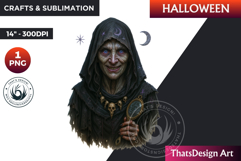 Horrific Witch Clipart, Halloween clipart, Bad witch, scary Product Image 1