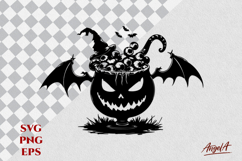 Jack o lantern face SVG Halloween horror treats Product Image 1