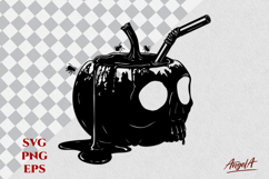 Cocktail glass silhouette SVG spooky Halloween clipart Product Image 1