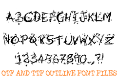 Horror Halloween Lettering Font Splatter Blood ABC OTF Type Product Image 2