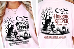 Horror Midnight Book Club Society PNG SVG, Vintage Halloween Product Image 6