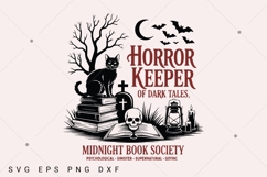 Horror Midnight Book Club Society PNG SVG, Vintage Halloween Product Image 8