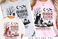 Horror Midnight Book Club Society PNG SVG, Vintage Halloween Product Image 9
