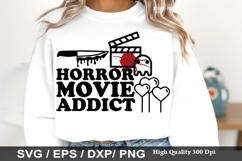 Horror Movie Addict SVG - Funny Horror Valentine's Day Desig Product Image 1