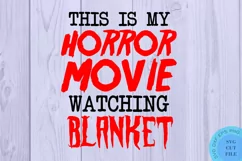 Horror Movie Blanket Svg Halloween Svg Horror Movie Svg DXF Product Image 2