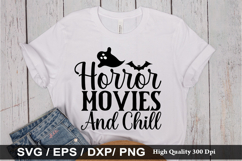 Horror Movies and Chill SVG - Halloween Design Product Image 1