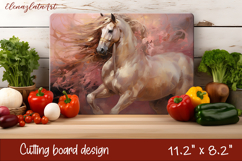 Horse Kitchen Cutting Board Sublimation Design | Kitchen Product Image 1