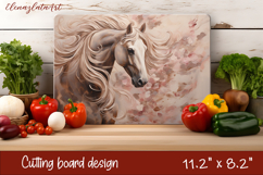 Horse Kitchen Cutting Board Sublimation Design | Kitchen Product Image 1