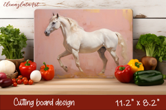 Horse Kitchen Cutting Board Sublimation Design | Kitchen Product Image 1