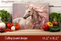Horse Kitchen Cutting Board Sublimation Design | Kitchen Product Image 1