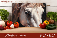 Horse Kitchen Cutting Board Sublimation Design | Kitchen Product Image 1