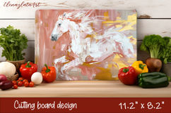 Horse Kitchen Cutting Board Sublimation Design | Kitchen Product Image 1
