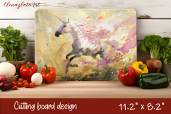 Horse Kitchen Cutting Board Sublimation Design | Kitchen Product Image 1