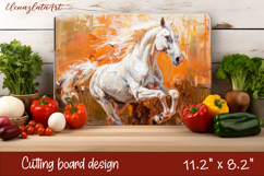Horse Kitchen Cutting Board Sublimation Design | Kitchen Product Image 1