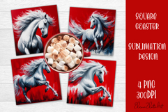 Cute hors Coaster Design, Hors Coaster Sublimation Product Image 1