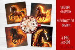 Cute hors Coaster Design, Hors Coaster Sublimation Product Image 1