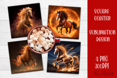 Cute hors Coaster Design, Hors Coaster Sublimation Product Image 1