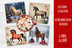 Cute hors Coaster Design, Hors Coaster Sublimation Product Image 1