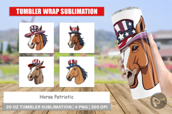 Tumbler Horse Patriotic Product Image 1
