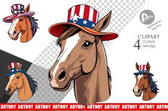 Horse Patriotic Clipart Product Image 1