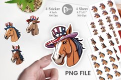 Horse Patriotic Sticker Product Image 1