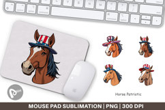 Mouse Pad Horse Patriotic Product Image 1
