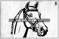 Horse SVG, Farm Animal Portrait Cut File Product Image 1