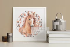 Horse Floral illustration | PNG Sublimation design Product Image 1