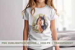 Horse Floral illustration | PNG Sublimation design Product Image 2