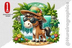Cute Horse Clipart - PNG File Product Image 1