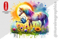 Cute Horse Clipart - PNG File Product Image 1