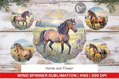 Wind Spinner Horse and Flower Product Image 1