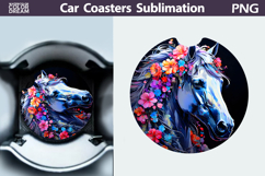 Horse Car Coaster | Watercolor Horse Sublimation Product Image 1
