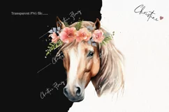 Horse With Flower Crown PNG | Spring PNG Product Image 2