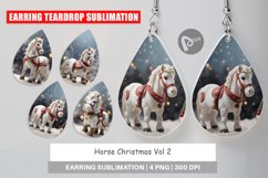 Earring teardrop Horse Christmas Product Image 1