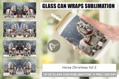 Glass Can Wraps Horse Christmas Product Image 1