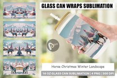 Glass Can Wraps Horse and Winter Landscape Product Image 1