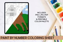 Paint by Number Horse Coloring Sheet Product Image 1