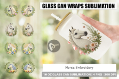 Glass Can Horse Embroidery Product Image 1