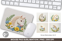 Mouse Pad Horse Embroidery Product Image 1