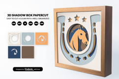 Farmhouse Horse Layered Shadow Box SVG Product Image 2