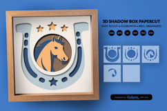 Farmhouse Horse Layered Shadow Box SVG Product Image 3