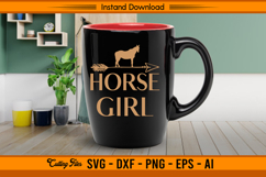 Horse Girl Arrow Silhouette Equestrian Quote SVG Product Image 3